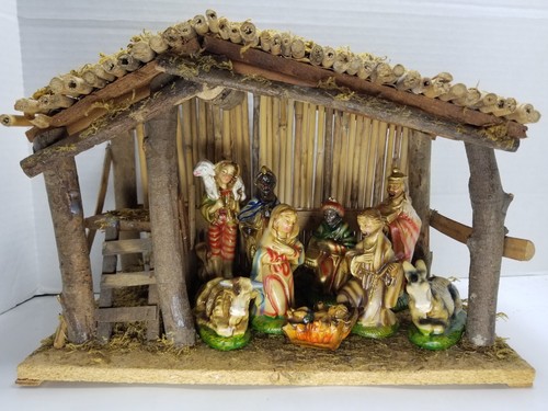 Vintage christmas nativity - vintage,