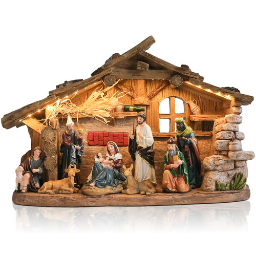 Ovewios nativity scene manger - ovewios,