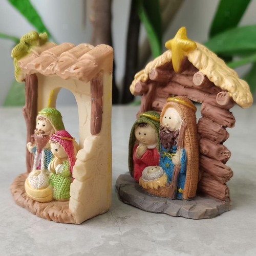 Holy family figurine crib - holy,